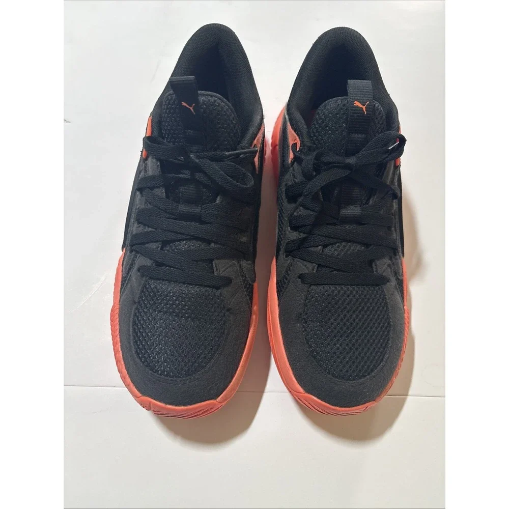 Puma Men's Black And Bright Orange Court Rider Chaos Slash Sneakers 9.5 EUC